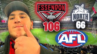 DONS FLY UP TO SECOND  Essendon Vs North Melbourne AFL Vlog [upl. by Nehttam163]