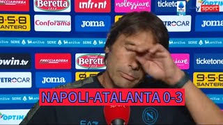 NAPOLIATALANTA 03 reazione conte De Laurentiis indagato [upl. by Blockus708]