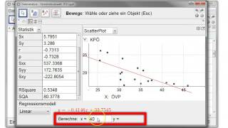 Regression mit GeoGebra [upl. by Nireil]