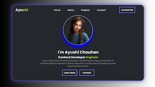 How To Create Portfolio Website Using HTML And CSS  Personal Portfolio Website In HTMl amp CSS [upl. by Eneleh]