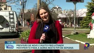 Previsão de neve e frio intenso atraem turistas para a Serra Catarinense [upl. by Funch127]