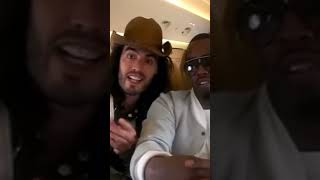 Russel Brand and Diddy Flying to Vegas diddy oprah hollywoodnews [upl. by Karmen]