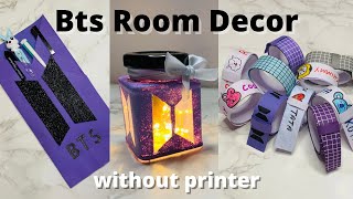 BTS Roomdecor without printer 💜  Bts diy  Tiktok  Save your money by doing this at home [upl. by Edras]