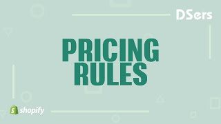 Pricing rules  Shopify Tutorial – DSers [upl. by Ellened946]