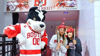 GOING ON THE ICE AT A BU HOCKEY GAME [upl. by Connel]