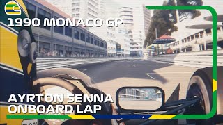 Ayrton Senna Retro Onboard Lap at Monaco  1990 Monaco GP [upl. by Halimeda]