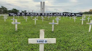 Homenagem aos mortos nos cinco anos da tragédia ambiental de Brumadinho  AFP [upl. by Melamie]