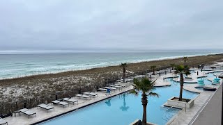 Staying at Springhill Suites by Marriott on Navarre Beach  Tour of a Gulf View Balcony Room [upl. by Elime]