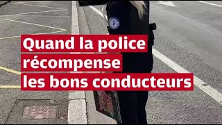 VIDÉO Insolite  les policiers de Niort récompensent les bons conducteurs en leur offrant le cinéma [upl. by Reppiks537]