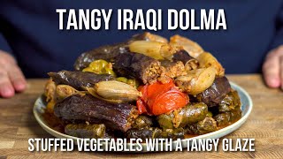 Tangy Iraqi Dolma the GREATEST of all stuffed vegetable recipes [upl. by Meekar]