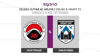 FULL MATCH  Pontypridd v Haverfordwest County  JD Cymru Premier  English Commentary [upl. by Namyaw]