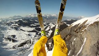 GoPro HD Avalanche Cliff Jump with Matthias Giraud [upl. by Edholm61]