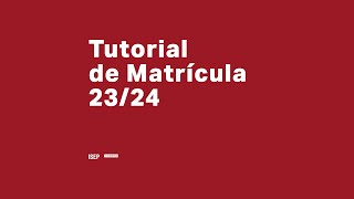 Tutorial de Matrícula 20232024 [upl. by Anwaf791]