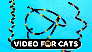 CAT GAMES  Wiggly Strings Video for Cats to Watch  CAT TV  1 Hour [upl. by Noslen]