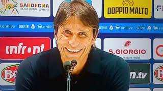 Antonio Conte conferenza stampa post CagliariNapoli 04quotci siamo sporcati le mani per vincerequot [upl. by Alehc598]