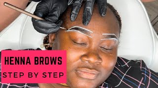 HENNA BROW TUTORIAL STEP BY STEP [upl. by Abbot]