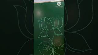 A How to draw lotus flower with letter A 🌷shorts [upl. by Eniamraj]