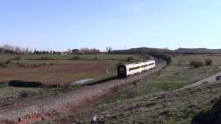 Trenes variados por Soria con muchas pitadas HD [upl. by Zebedee]