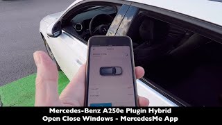 MercedesBenz A250e Plugin Hybrid  OpenClose Windows  MercedesMe App [upl. by Atenik]