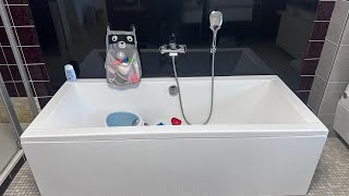 Badewanne nach Bauen  Aluverbundplatte Wasserleitung verlegen  Fugenlose dusche  Duscharmatur [upl. by Penoyer947]