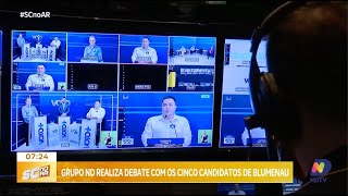 Grupo ND realiza debate com os candidatos à Prefeitura de Blumenau [upl. by Yssac281]