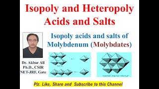 Isopoly and Heteropoly acid and salts Isopoly acids and Salts of Molybdenum Molybdates [upl. by O'Toole]