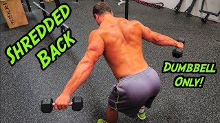 Intense Tabata Dumbbell Back Workout HIIT [upl. by Wilburn]