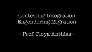 Floya Anthias On Migration Race amp Gender [upl. by Zaccaria]