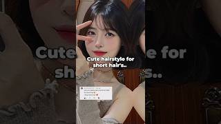 Cute hairstyle for short hairs tutorial ✨aesethic hairstyle shorthair hair fypシ゚viral shorts [upl. by Atem244]