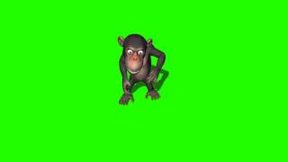 monkey dance 2 in green screen [upl. by Hamlin]