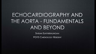 Echocardiography and the Aorta Fundamentals and Beyond [upl. by Sivie]