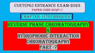 Reverse phase chromatography II Hydrophobic interaction chromatography [upl. by Sue246]