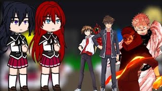 higschool dxd react to sukuna ryomen amp gojo  issei as sukuna ryomen [upl. by Aihseym]