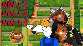 BTD6 Making a Map for Ultra Juggernaut Using Lots of Walls [upl. by Vallery]