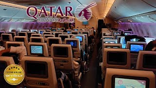 Qatar Airways 777300ER Economy Class Doha to Chicago [upl. by Fem]