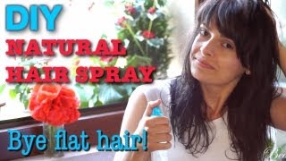 DIY Natural Hair Spray  How to add volume to flat thin hair [upl. by Haneeja984]