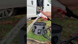 Portable rechargeable shower set how we stay fresh in camper Van outdoors camping shorts amazon [upl. by Bellis]