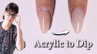 How To RefillInfill Acrylic Nails with Dip Powder Watch Me Work ENG [upl. by Reiter]