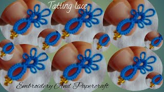 Tatting lace design tutorial for beginnersThe art of lace makingBeautiful lace making 412 [upl. by Golightly]