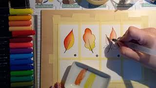 Aquarellstifte  kleines Tutorial [upl. by Cyrillus]