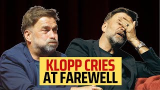 Jurgen Klopp CRIES at Liverpool arena farewell  fist pumps [upl. by Anilegna880]