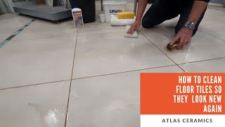 How To Deep Clean Ceramic amp Porcelain Floor Tiles So They Look New Again [upl. by Alaine879]