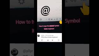 5How to type the at  symbol  Italian keyboard italian keyboard computer pc laptop shorts [upl. by Norted]