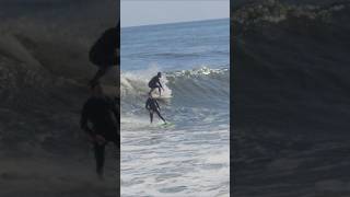 Surfers Dancing On The Same Point Pleasant Beach Ocean Wave [upl. by Nrobyalc]