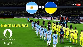 ARGENTINA vs UKRAINE  Olympic Games PARIS 2024  Full Match All Goals  Realistic PES Gameplay [upl. by Einhpad815]