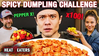 Matt Stonie Takes on the 100 Dumpling Pepper X Challenge  Heat Eaters [upl. by Rann]