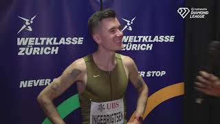 Jakob Ingebrigtsen 1500m 2nd At The Zurich Diamond League [upl. by Nosyaj]