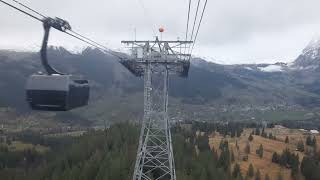 Seilbahn Eiger Express GondelbahnMitfahrt Eigergletscher BE Grindelwald Terminal BEEindrücke Talf [upl. by Ahsenak518]