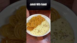 Crispy Jalebi With Rabdi recipe shorts jalebirecipe rabdi sweet sweetrecipe food recipes [upl. by Ardnuahs]