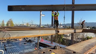 Ironworkers connecting Oakland California HD [upl. by Selig]